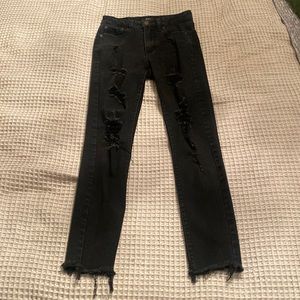 Black high rise jeans